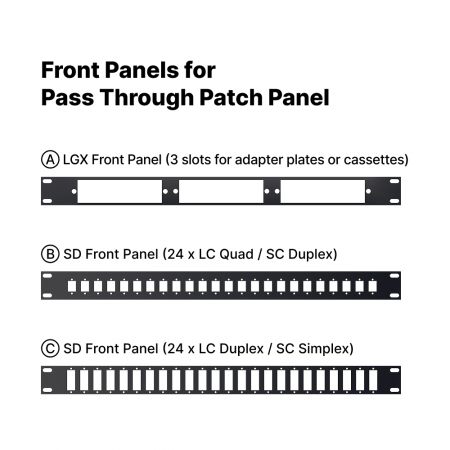 1U fiber optic patch panel with front cable holder