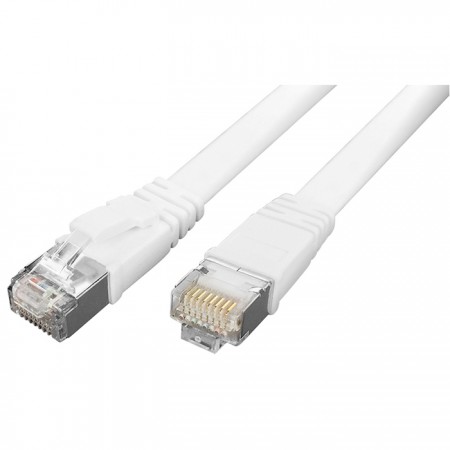 Cat.6 FTP 30 AWG Lapos Patch Kábel - Cat6 30AWG RJ45 8P8C Lapos Patch Kábel