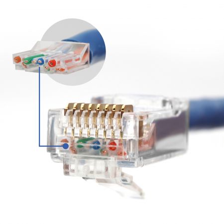 6 up 2 down wires position Plug Cat 6