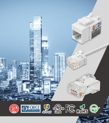 Cat6 UTP Kablolama Çözümü - FORCE, ETL, UL, RoHS, REACH ve FCC onaylı Cat6 UTP Çözümleri