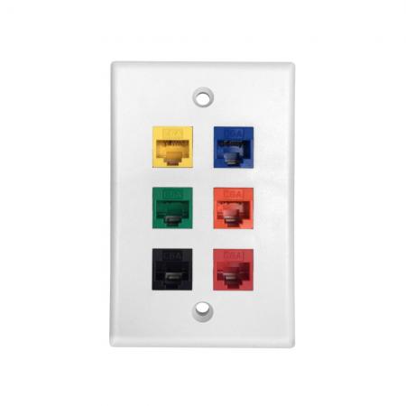 Jack Keystone Snap-in Red Lote De 25 Jack RJ45 Cat6 Blanco - Tipo