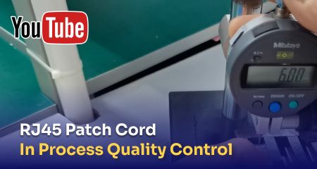 In-Prozess-Qualitätskontrolle der 8P8C Ethernet Patch Cord Montage