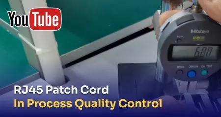 8P8C Ethernet Patch Cord Assembly In-Process minőségellenőrzése