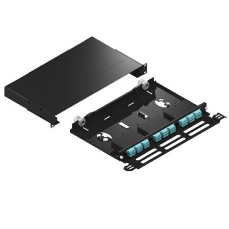 1U Rack Mount Fiber Optic Patch Panel Cabling Solution