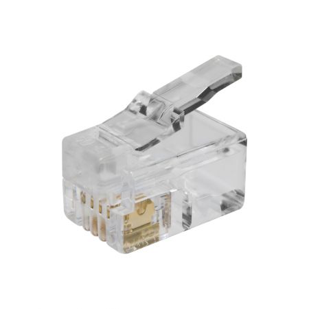 Conector modular RJ9 4P4C - Conector RJ9 4P4C compatible con la FCC