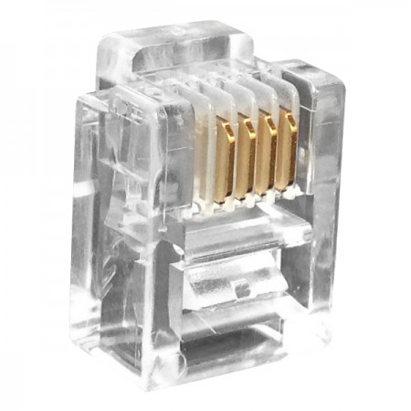 Conector modular RJ11 6P4C