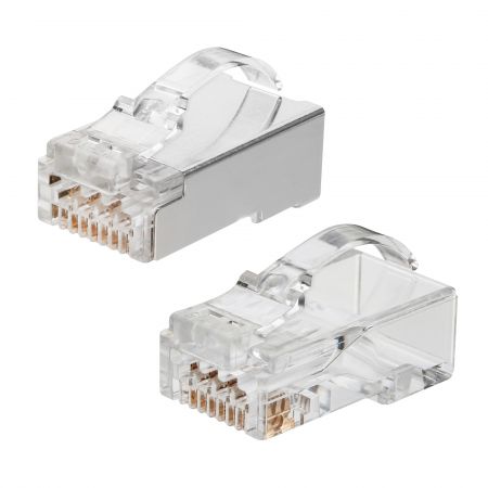 Cat6 UTP 및 STP 패스스루 RJ45 커넥터(스내글리스 래치 포함)
