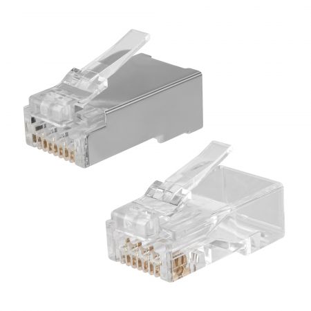 8P8C Cat6 패스스루 모듈러 플러그(표준 래치 포함)