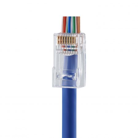 Conector Ethernet Cat6 UTP de paso certificado por UL
