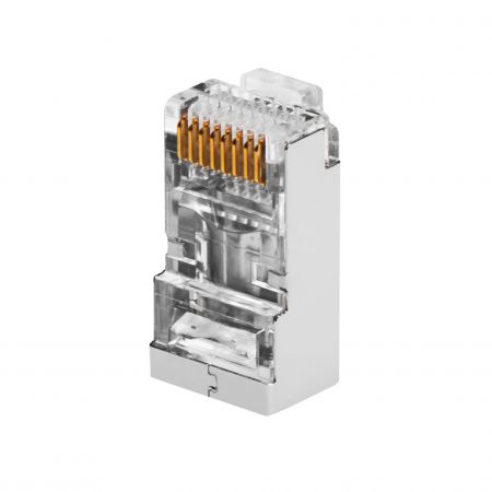 Shielded Cat 6 Pass-Thru Network Plug