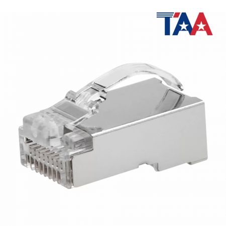 Cat.6 STP Pass Through Modular Plug With Snagless Latch - Cat6 STP Pass Through Field Termination Plug With Arch Latch