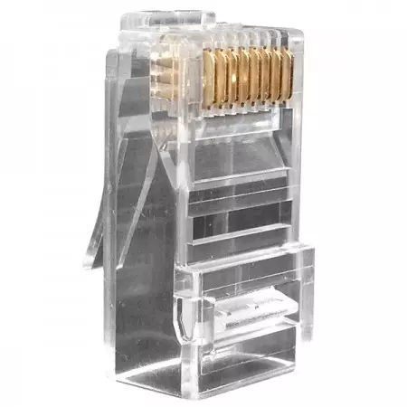 Cat6 UTP Staggered Modular Plug With Custom Gold Plating