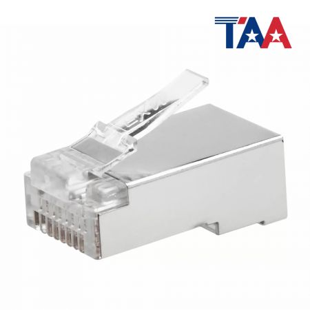 Cat.6 STP Staggered Modular Plug (4 Up 4 Down) - OEM. ODM Cat6 STP RJ45 Connector Plug