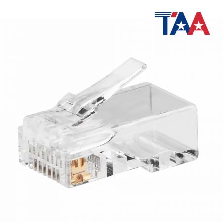 Cat.6 UTP Staggered Modular Plug (4 Up 4 Down) - Cat6 UTP 4 Up 4 Down Wire Position Modular Plug