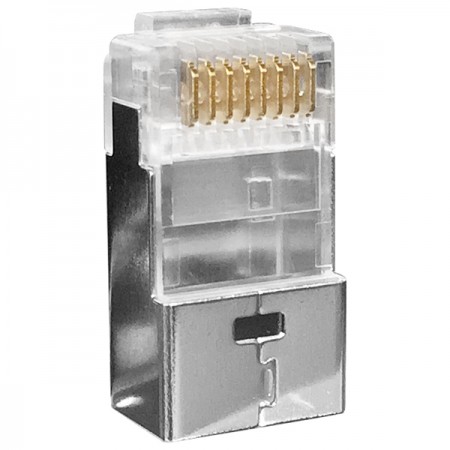 Conector modular apantallado de media cubierta Cat 5e STP compatible con la FCC