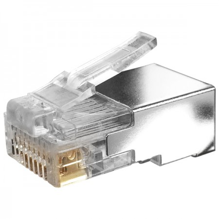 Conector Modular Cat.5E STP Semi-Coberto - Conector RJ45 Cat5E Semi-Coberto