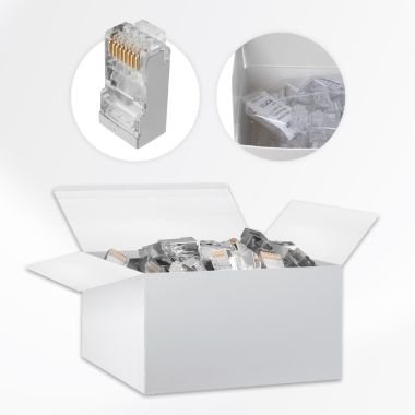 Embalaje de caja de papel para conectores y botas 8P8C verificados por RoHS