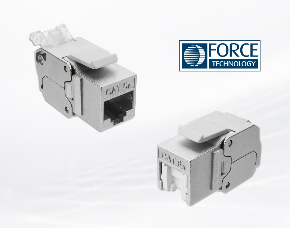 FORCE-zertifizierter 180-Grad-STP-Kategorie-6A werkzeugloser Keystone-Stecker