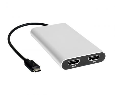 USB-C Universal Dual 4K Adapter with two-bracket design - Thunderbolt™ To Dual 4K120 Adapter VSC7010