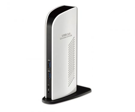 USB 3.0 / USB-C Dual Display Docking Station White - USB 3.0 / USB-C Dual Display Docking Station White DU31260