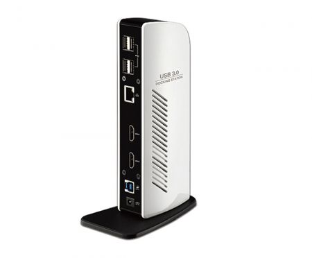 USB 3.0 / USB-C Dual Display Docking Station White DU31260