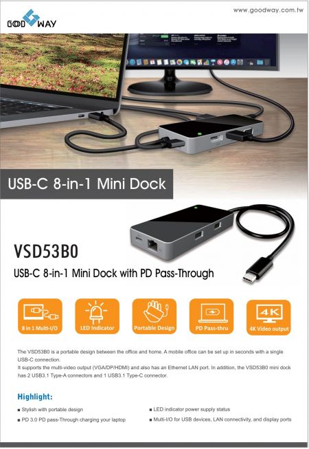 USB-C 8-in-1 Mini Dock