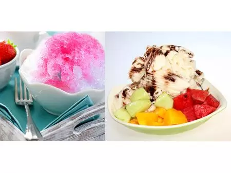 Tipico ghiaccio rasato e ghiaccio della neve di Taiwan