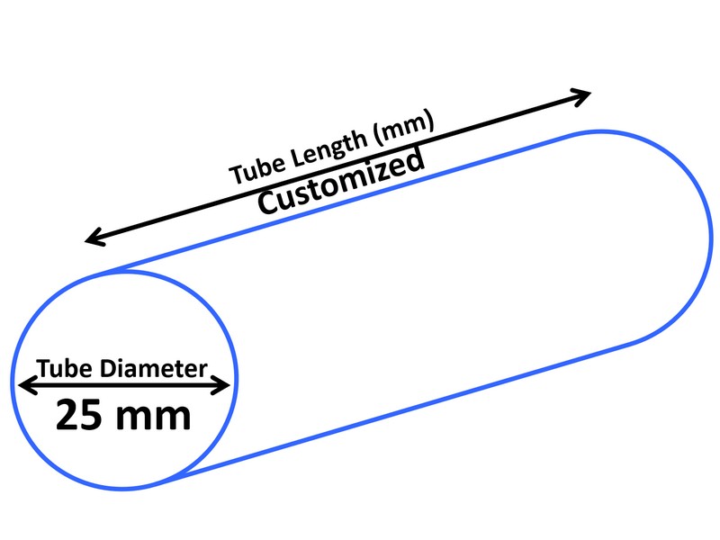 Tubo cosmético de 25 mm de diámetro
