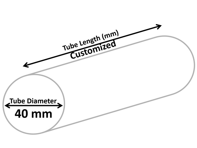 Tubo cosmético de 40 mm de diámetro