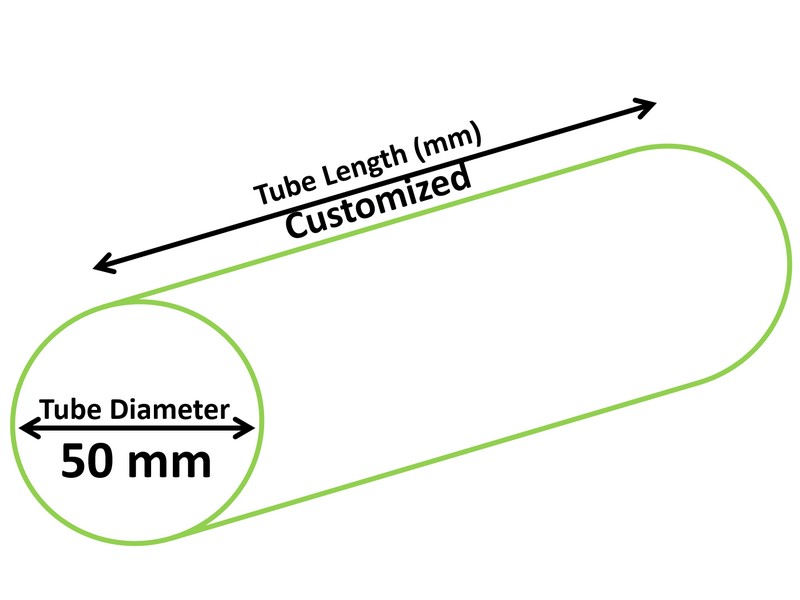 Tubo cosmético de 50 mm de diámetro