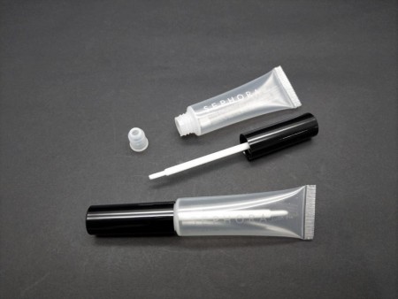 Tabung Fleksibel dengan Tutup Penghapus Kuas Lip Gloss