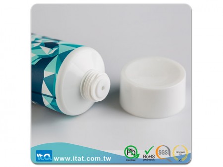Tapa grande de rosca con orificio personalizado para tubo de cuidado de la piel.