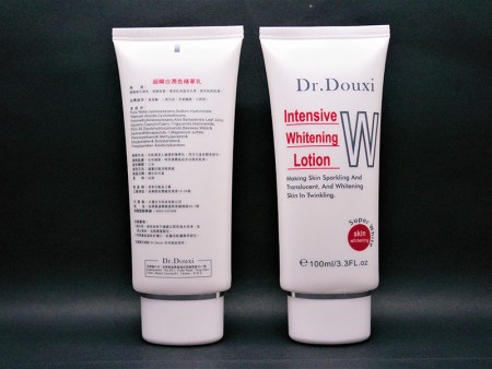 Personal care whitening lotion packaging tube.