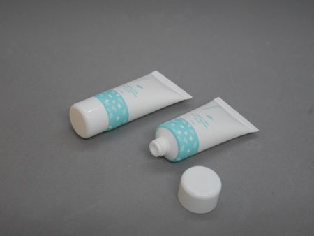 Tapa mate de inyección con rosca con tubo cosmético de 20 ml - Tapa circular mate de cabeza plana con rosca