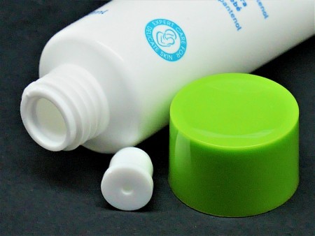 tappo a vite standard + applicatore piatto per tubo cosmetico