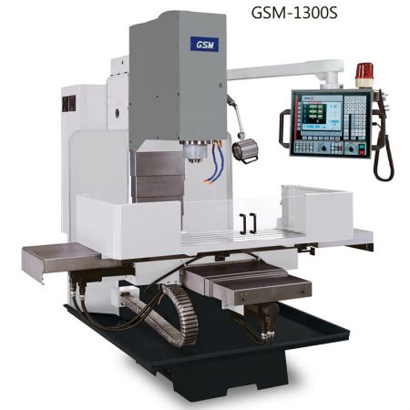 Máy phay kiểu giường CNC bán bảo vệ - GSM-1300S Máy phay dọc CNC