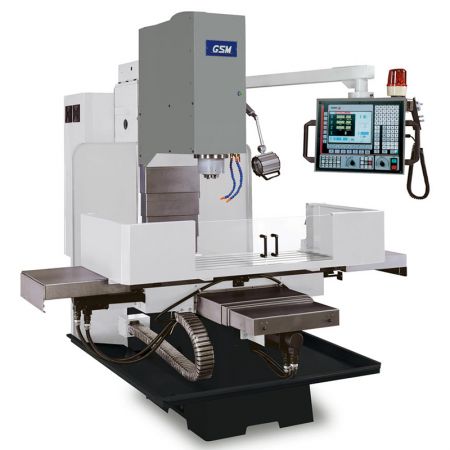 آلة تفريز نوع سرير CNC نصف الحراسة - GSM-1520S آلة الطحن العمودية CNC