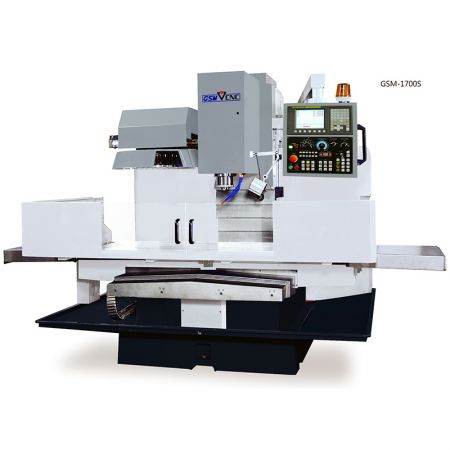 Máy phay kiểu giường CNC bán bảo vệ - GSM-1700S Máy phay dọc CNC