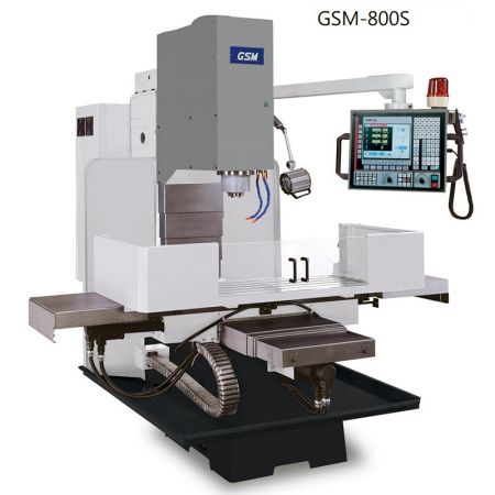 آلة تفريز نوع سرير CNC نصف الحراسة - GSM-800S آلة تفريز عمودية CNC