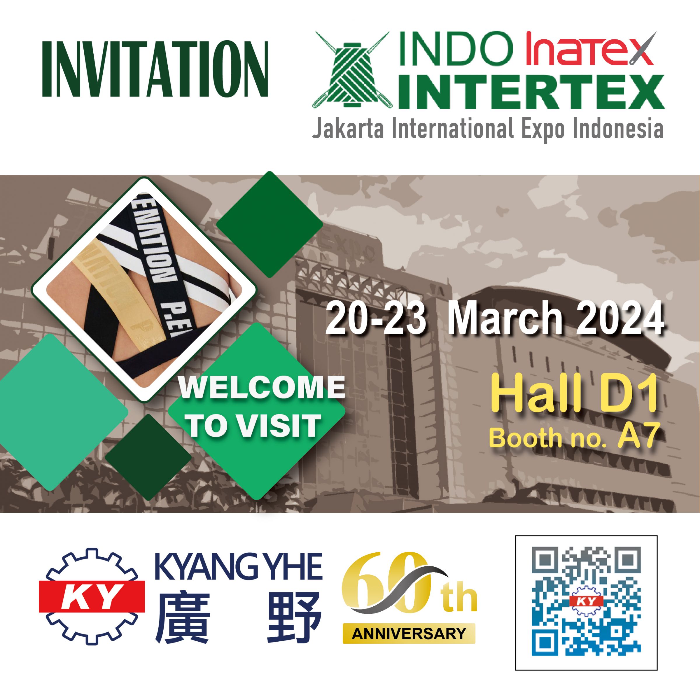 Kyang Yhe participará da INDONESIA INTERTEX 2024
