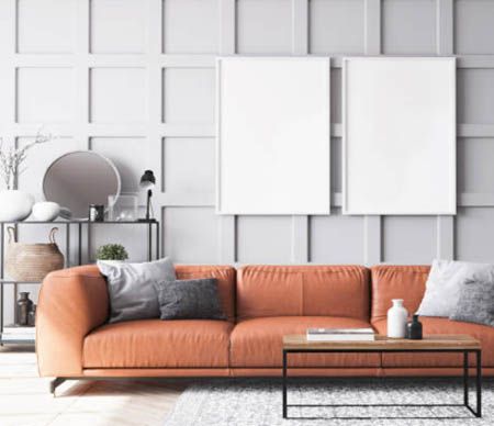 Sofa with accessories of the elastic webbing.