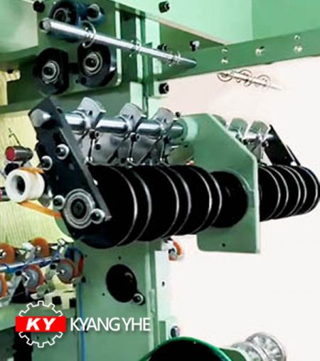 Новая узкая тканевая жаккардовая ткацкая машина - KY Узкотканевый станок с жаккардом Запасные части для привода подачи.