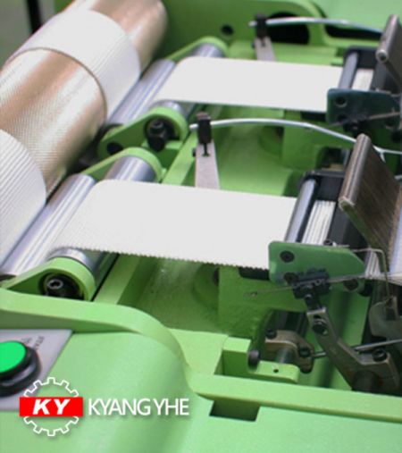 เครื่องทอผ้าริบบิ้นแบบอัตโนมัติ Mid-Heavy Narrow Fabric - อะไหล่เครื่องทอเส้นริบบอน KY สำหรับหัวเวฟ