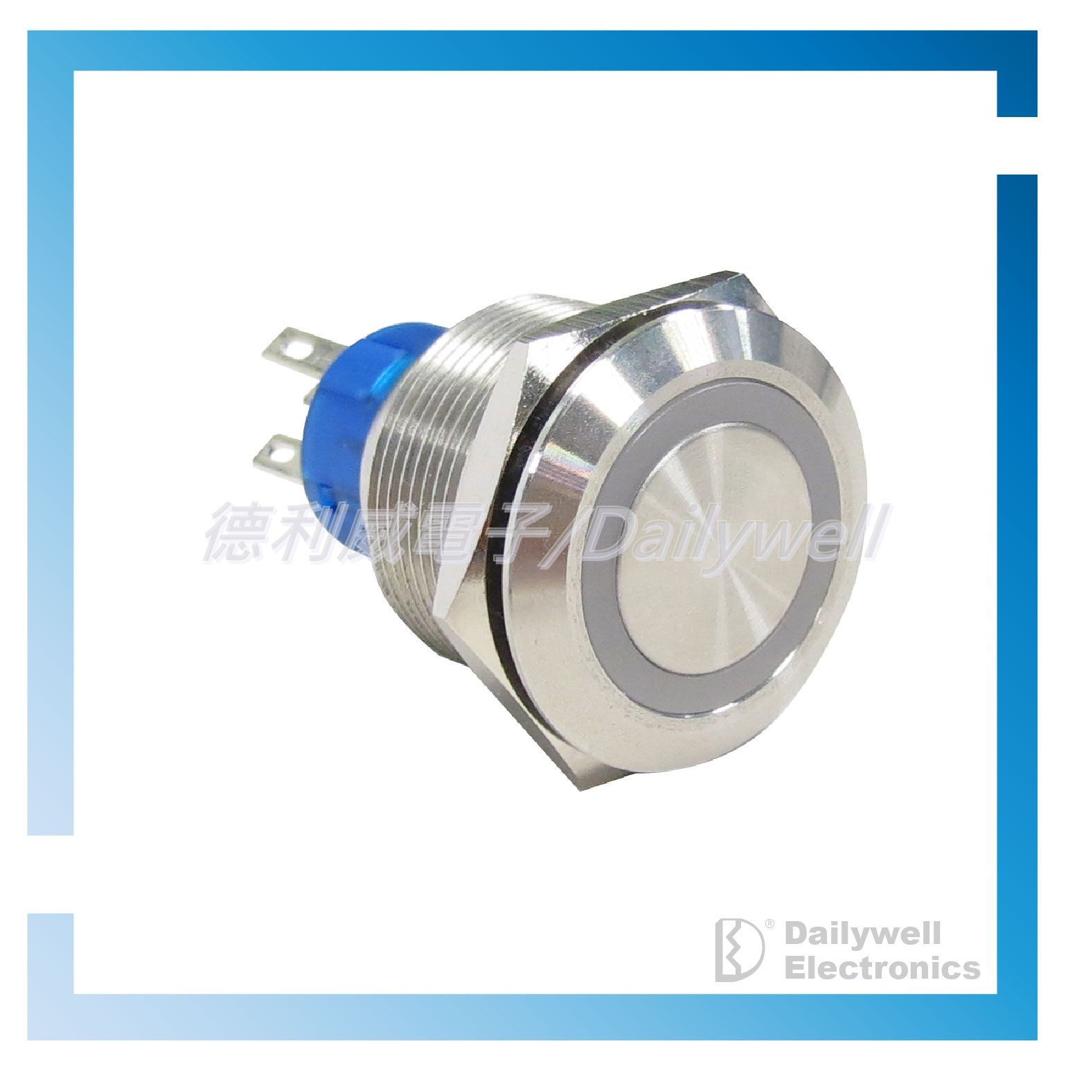 22mmのリングライト付き金属スイッチ