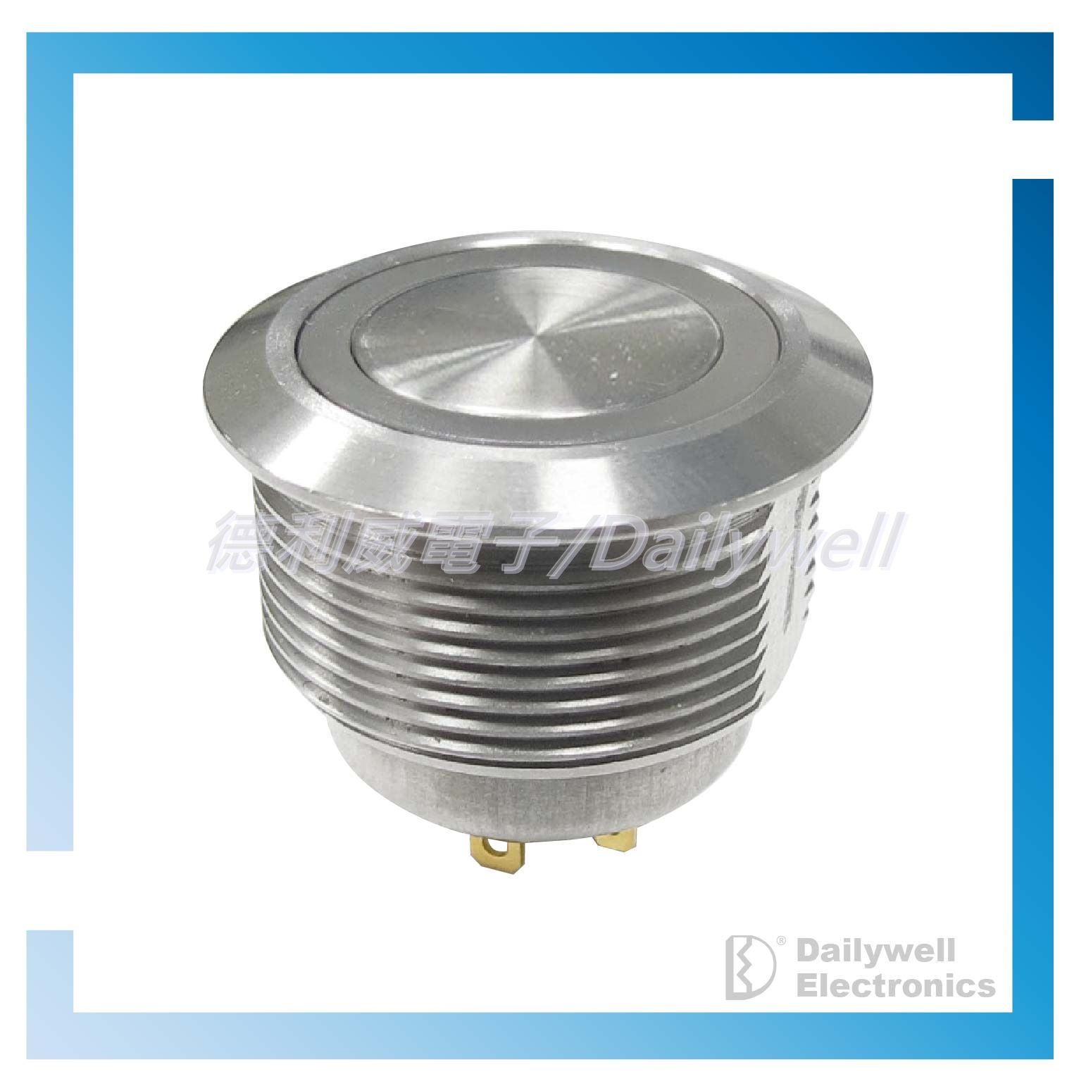 22mm Short metal pushbutton switch with illuminate ring
