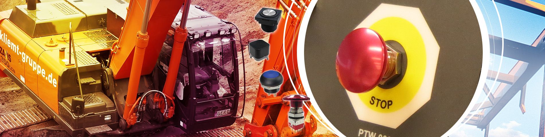 Comutatoare toggle rezistente la apă, comutatoare cu buton și comutatoare de oprire de urgență pentru control industrial.