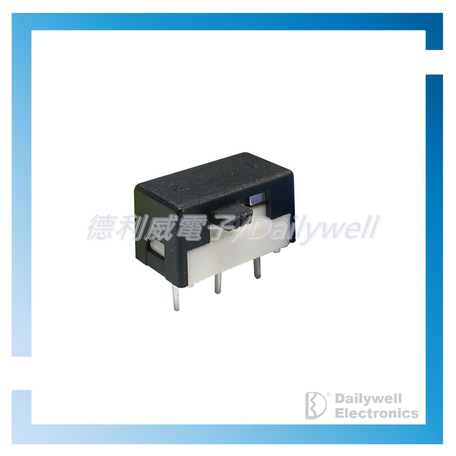 Interrupteur à glissière miniature à déplacement horizontal