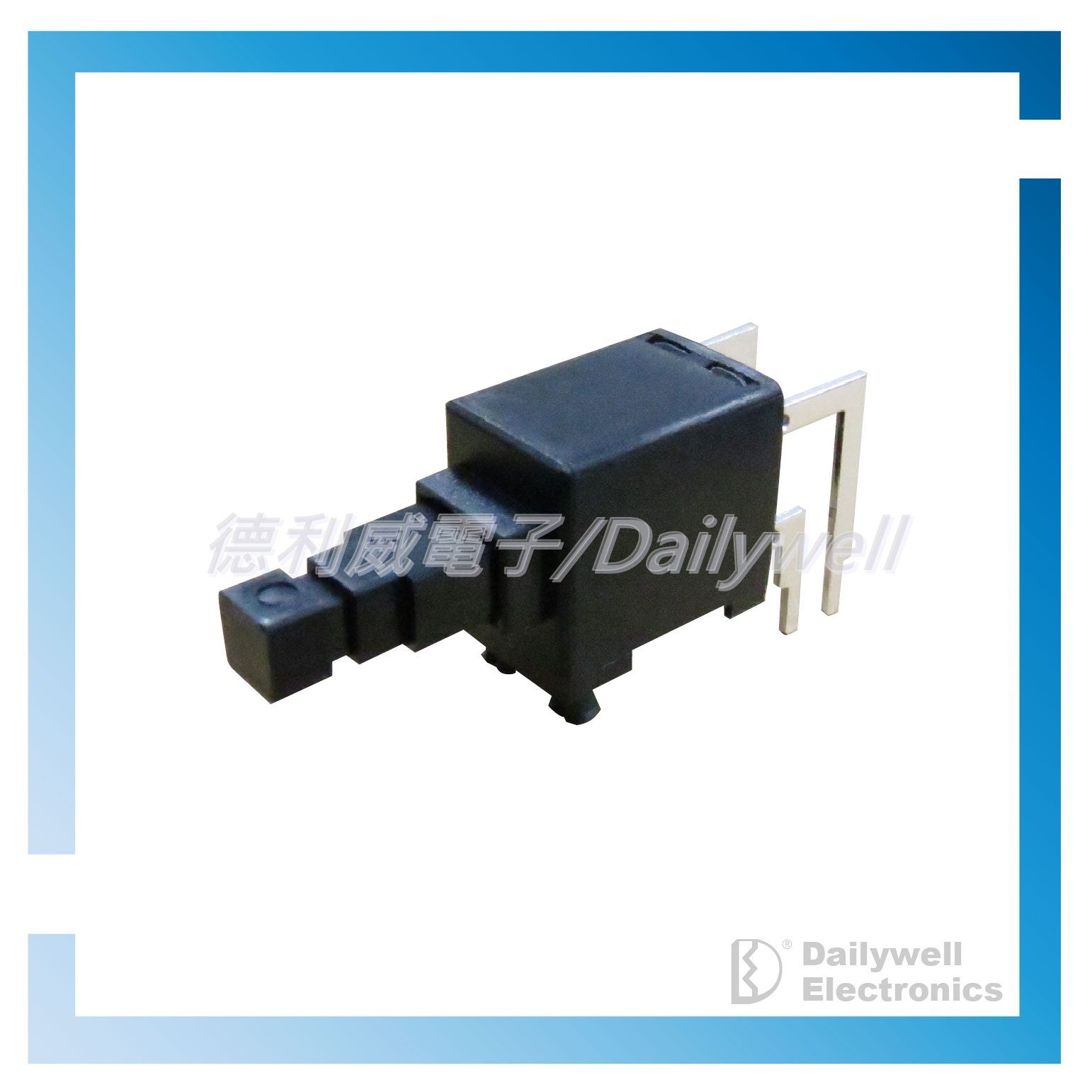 Interruptor de botão com terminal em ângulo reto