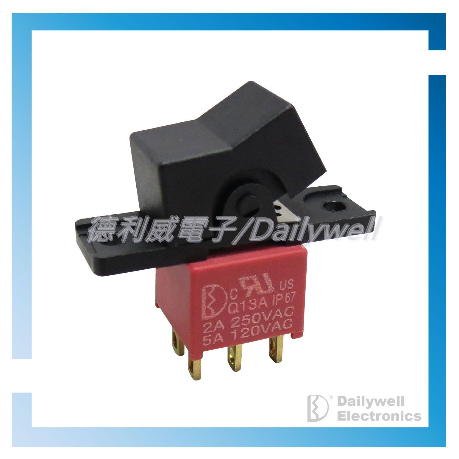 Interruttore a levetta miniaturizzato DPDT sigillato