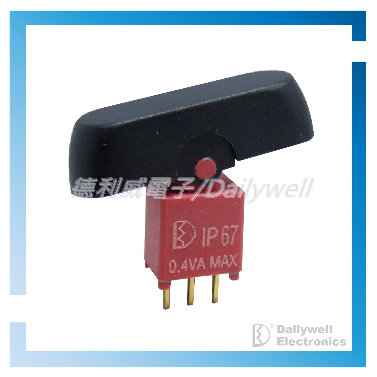 Tætsluttende sub-miniature vippekontakt